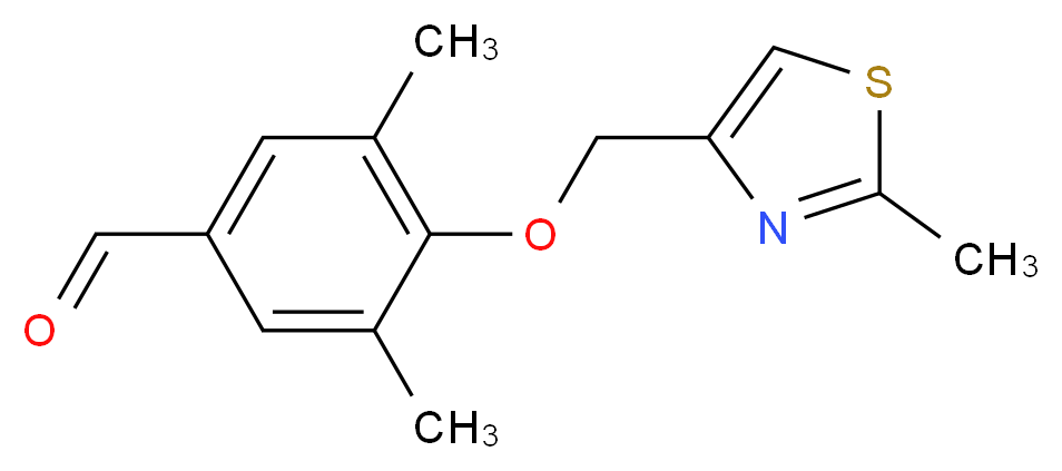 3,5-dimethyl-4-[(2-methyl-1,3-thiazol-4-yl)methoxy]benzaldehyde_分子结构_CAS_)