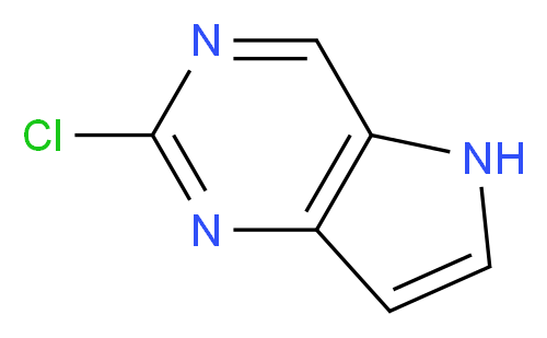 2-chloro-5H-pyrrolo[3,2-d]pyrimidine_分子结构_CAS_1119280-66-8