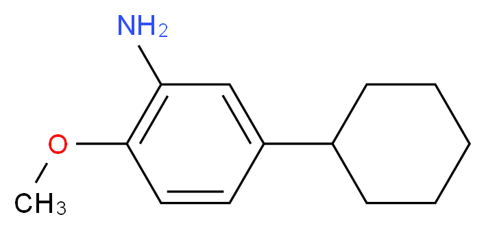 5-Cyclohexyl-o-anisidine_分子结构_CAS_206559-52-6)