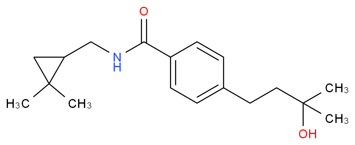 N-[(2,2-dimethylcyclopropyl)methyl]-4-(3-hydroxy-3-methylbutyl)benzamide_分子结构_CAS_)