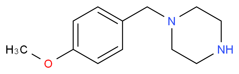 1-[(4-methoxyphenyl)methyl]piperazine_分子结构_CAS_21867-69-6