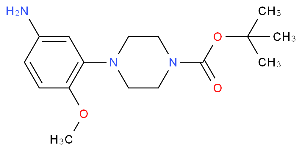 tert-butyl 4-(5-amino-2-methoxyphenyl)piperazine-1-carboxylate_分子结构_CAS_148546-91-2)