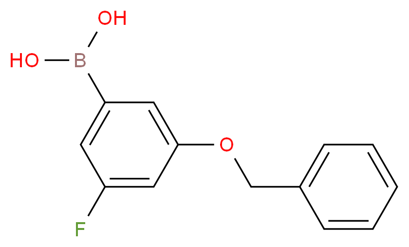 3-Benzyloxy-5-fluorobenzeneboronic acid 98%_分子结构_CAS_850589-56-9)