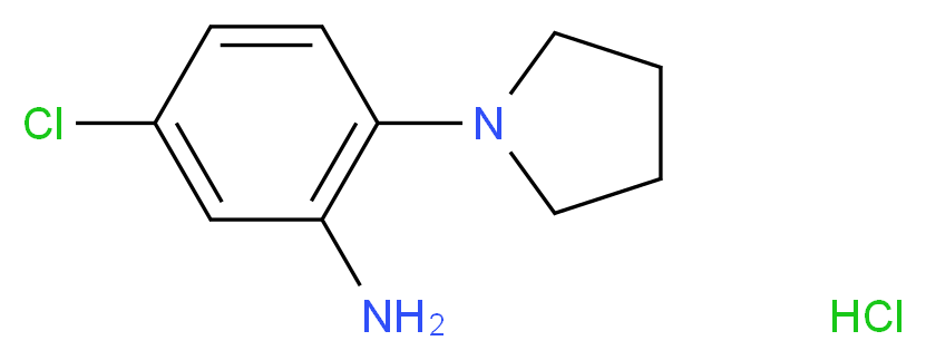 5-chloro-2-pyrrolidin-1-ylaniline hydrochloride_分子结构_CAS_59504-29-9)