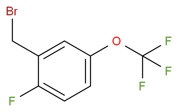 2-Fluoro-5-(trifluoromethoxy)benzyl bromide_分子结构_CAS_86256-24-8)