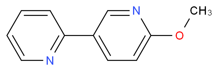 2-methoxy-5-(pyridin-2-yl)pyridine_分子结构_CAS_381725-49-1