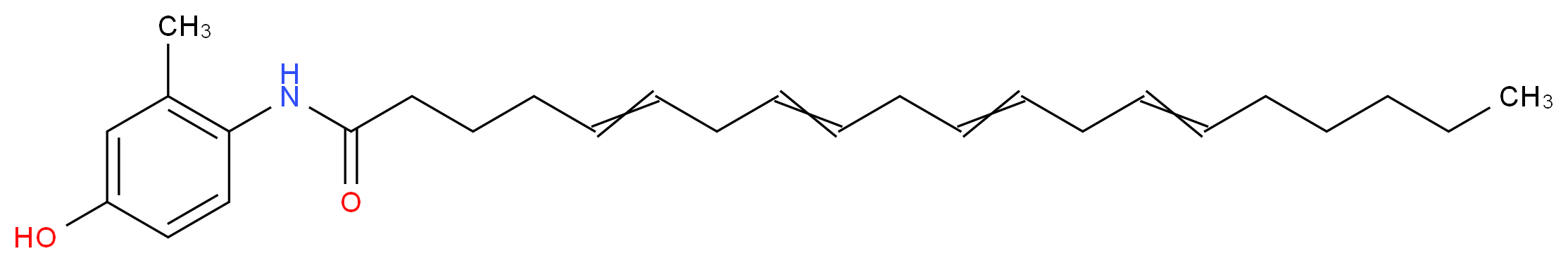 N-(4-hydroxy-2-methylphenyl)icosa-5,8,11,14-tetraenamide_分子结构_CAS_313998-81-1