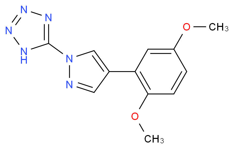 5-[4-(2,5-dimethoxyphenyl)-1H-pyrazol-1-yl]-1H-tetrazole_分子结构_CAS_)