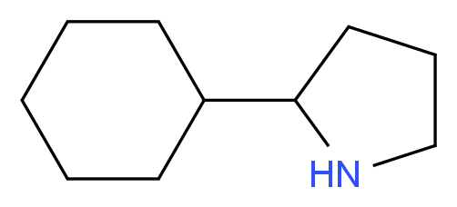 2-cyclohexylpyrrolidine_分子结构_CAS_367281-02-5