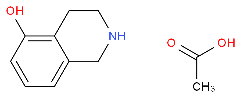 1,2,3,4-tetrahydroisoquinolin-5-ol; acetic acid_分子结构_CAS_164653-60-5