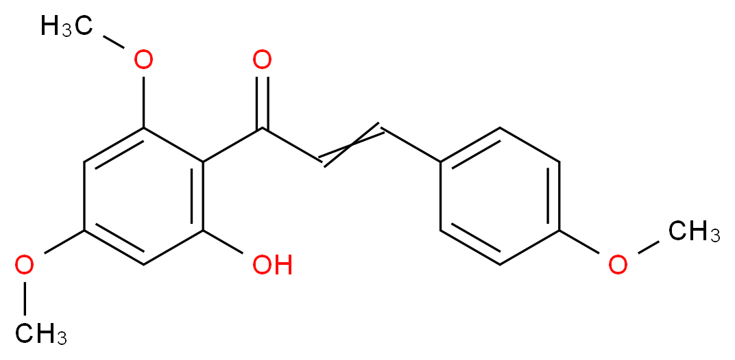 1-(2-hydroxy-4,6-dimethoxyphenyl)-3-(4-methoxyphenyl)prop-2-en-1-one_分子结构_CAS_37951-13-6