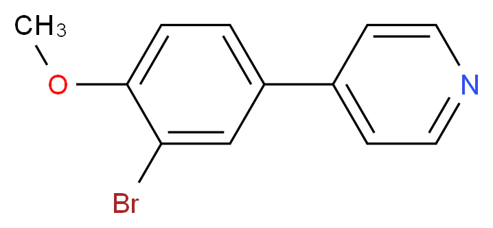 4-(3-Bromo-4-methoxyphenyl)pyridine_分子结构_CAS_191602-60-5)