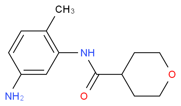N-(5-Amino-2-methylphenyl)tetrahydro-2H-pyran-4-carboxamide_分子结构_CAS_)