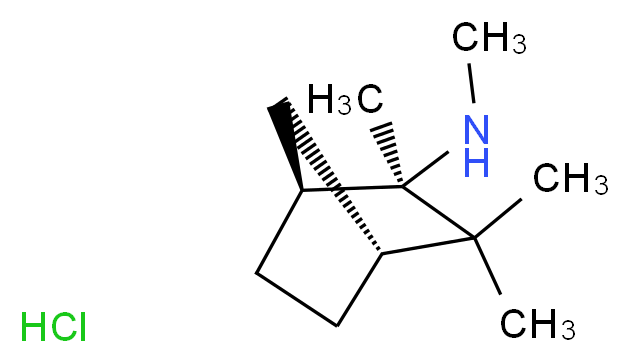 (1S,2R,4R)-N,2,3,3-tetramethylbicyclo[2.2.1]heptan-2-amine hydrochloride_分子结构_CAS_107596-31-6