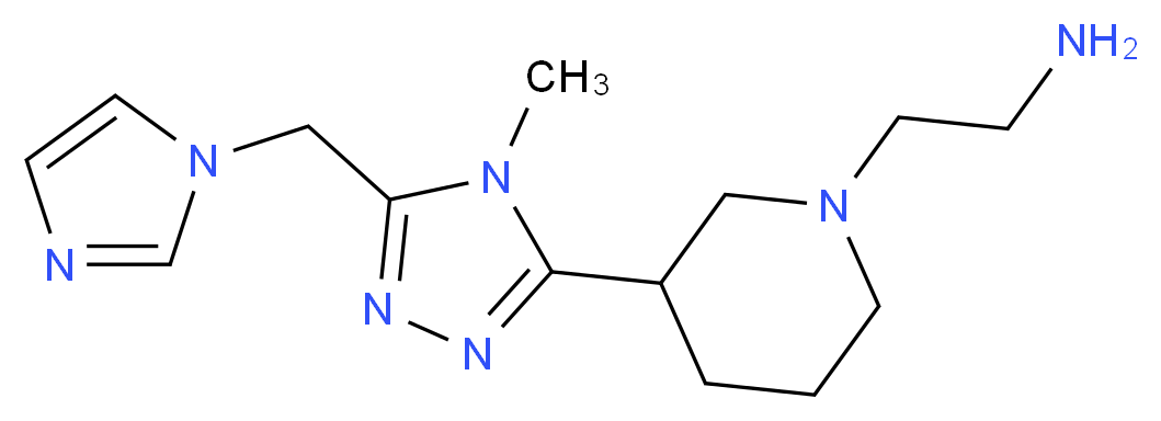 (2-{3-[5-(1H-imidazol-1-ylmethyl)-4-methyl-4H-1,2,4-triazol-3-yl]piperidin-1-yl}ethyl)amine_分子结构_CAS_)