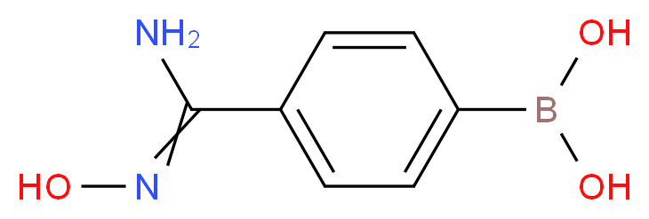 4-(N'-Hydroxycarbamimidoyl)benzeneboronic acid 95%_分子结构_CAS_913835-61-7)