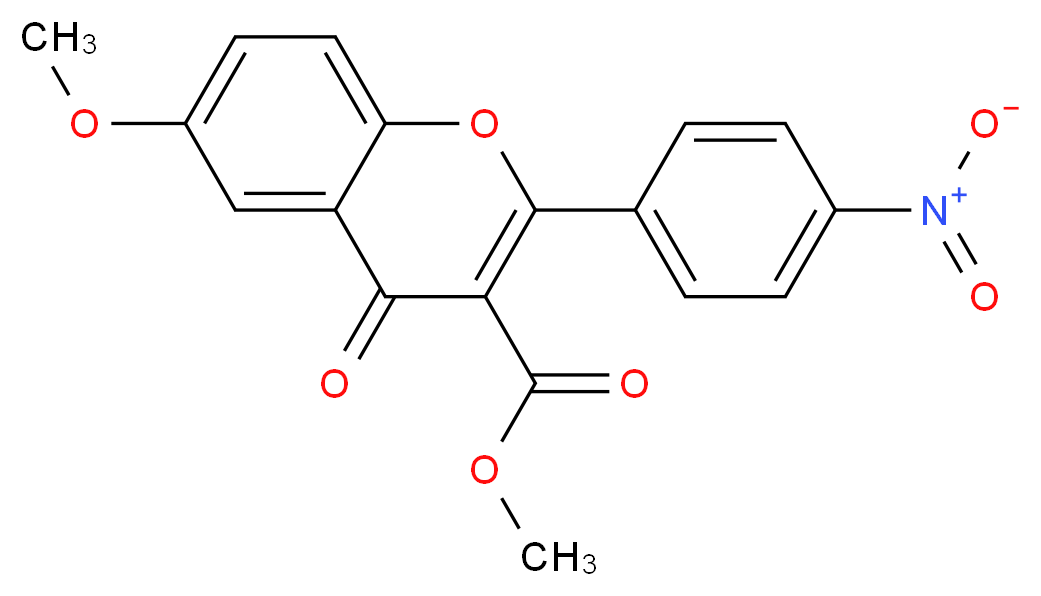 6-Methoxy-3-(methoxycarbonyl)-2-(4-nitrophenyl)-4H-benzopyran-4-one_分子结构_CAS_132018-13-4)