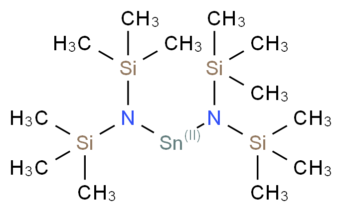 2,2,6,6-tetramethyl-3,5-bis(trimethylsilyl)-3,5-diaza-2,6-disila-4-stannaheptane_分子结构_CAS_59863-13-7