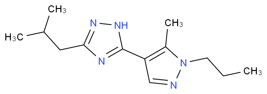3-isobutyl-5-(5-methyl-1-propyl-1H-pyrazol-4-yl)-1H-1,2,4-triazole_分子结构_CAS_)