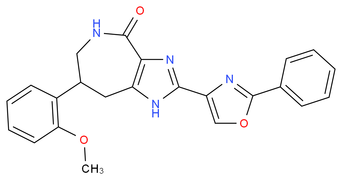 7-(2-methoxyphenyl)-2-(2-phenyl-1,3-oxazol-4-yl)-5,6,7,8-tetrahydroimidazo[4,5-c]azepin-4(1H)-one_分子结构_CAS_)