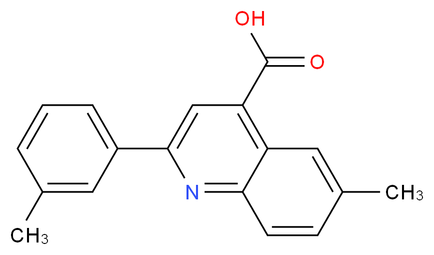 6-Methyl-2-(3-methylphenyl)quinoline-4-carboxylic acid_分子结构_CAS_438216-68-3)