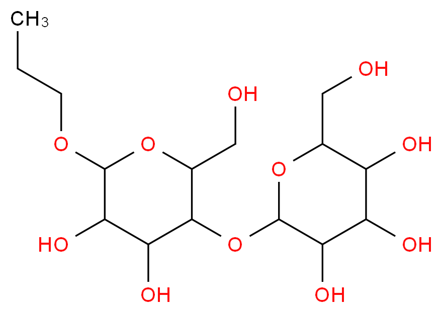 2-{[4,5-dihydroxy-2-(hydroxymethyl)-6-propoxyoxan-3-yl]oxy}-6-(hydroxymethyl)oxane-3,4,5-triol_分子结构_CAS_98302-29-5