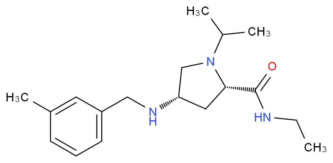 (4S)-N-ethyl-1-isopropyl-4-[(3-methylbenzyl)amino]-L-prolinamide_分子结构_CAS_)