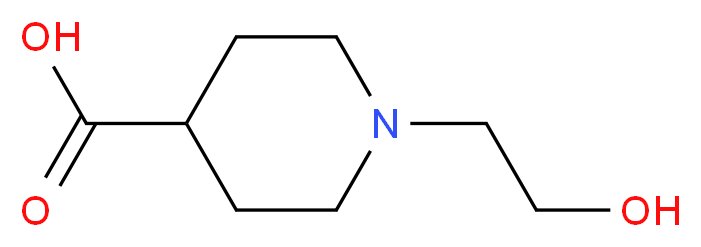 1-(2-hydroxyethyl)-4-piperidinecarboxylic acid_分子结构_CAS_16665-18-2)