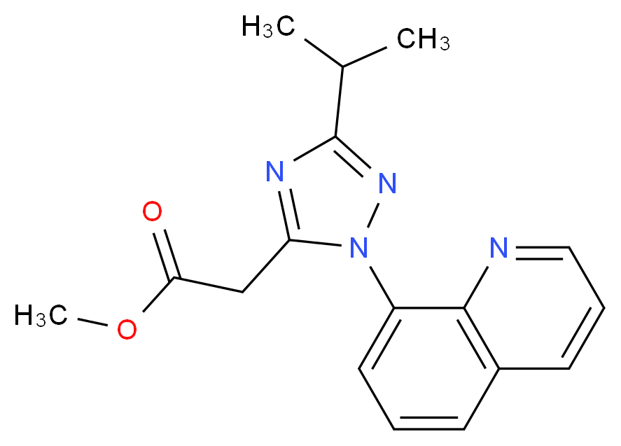 methyl (3-isopropyl-1-quinolin-8-yl-1H-1,2,4-triazol-5-yl)acetate_分子结构_CAS_)