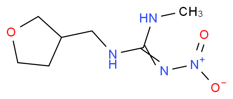 1-Methyl-2-nitro-3-((tetrahydrofuran-3-yl)Methyl)guanidine_分子结构_CAS_165252-70-0)