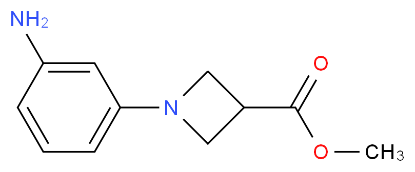 1-(3-Aminophenyl)-3-azetidinecarboxylic Acid Methyl Ester_分子结构_CAS_887595-89-3)