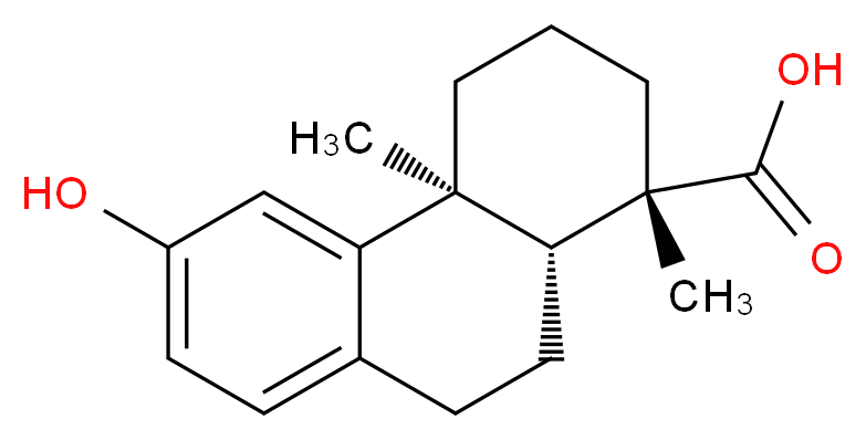 (1S,4aS,10aR)-6-hydroxy-1,4a-dimethyl-1,2,3,4,4a,9,10,10a-octahydrophenanthrene-1-carboxylic acid_分子结构_CAS_5947-49-9