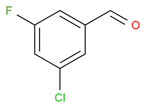 3-氯-5-氟苯甲醛_分子结构_CAS_90390-49-1)