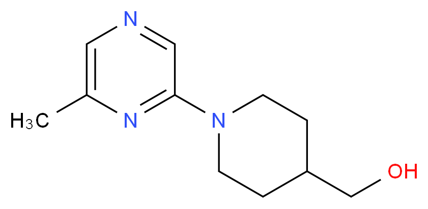 [1-(6-methylpyrazin-2-yl)piperidin-4-yl]methanol_分子结构_CAS_886851-59-8