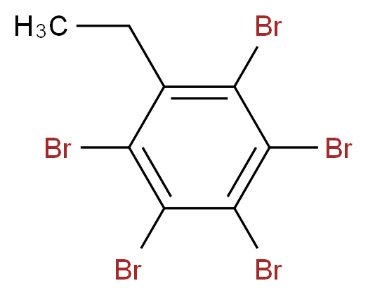 1,2,3,4,5-pentabromo-6-ethylbenzene_分子结构_CAS_85-22-3