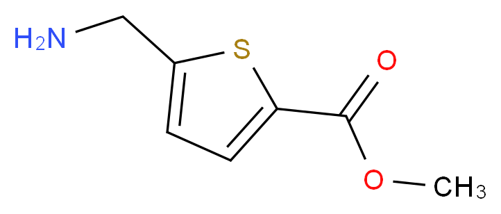 METHYL 5-(AMINOMETHYL)THIOPHENE-2-CARBOXYLATE_分子结构_CAS_75985-18-1)