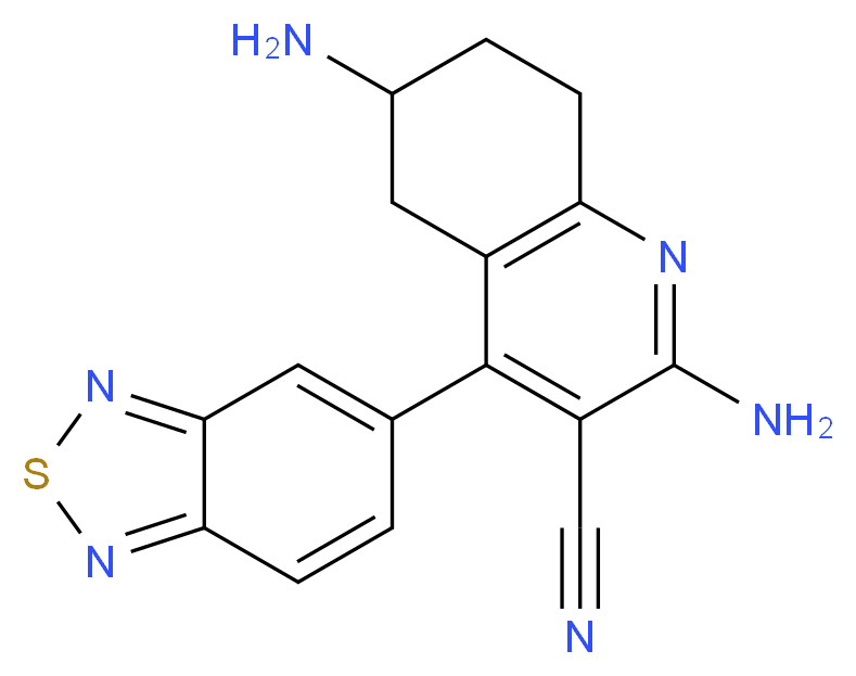 2,6-diamino-4-(2,1,3-benzothiadiazol-5-yl)-5,6,7,8-tetrahydroquinoline-3-carbonitrile_分子结构_CAS_)