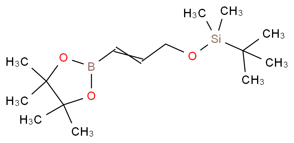 tert-butyldimethyl{[3-(tetramethyl-1,3,2-dioxaborolan-2-yl)prop-2-en-1-yl]oxy}silane_分子结构_CAS_114653-19-9