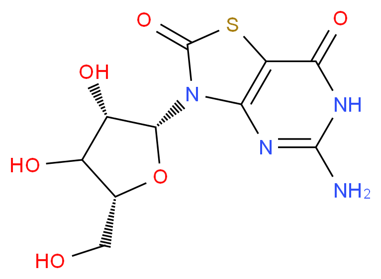 7-Thio-8-oxoguanosine_分子结构_CAS_122970-43-8)