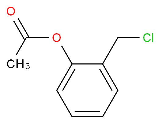 2-(chloromethyl)phenyl acetate_分子结构_CAS_15068-08-3