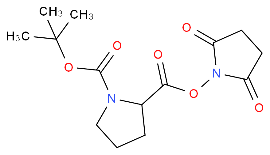 N-Boc-D-proline N-hydroxysuccinimide ester_分子结构_CAS_102185-34-2)