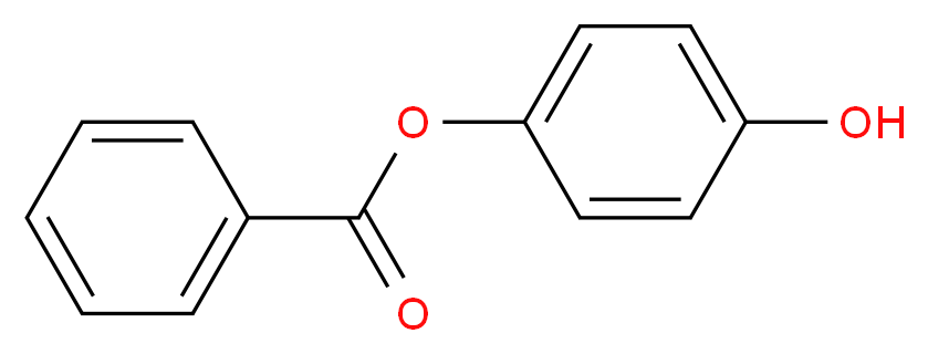 4-Hydroxyphenyl benzoate_分子结构_CAS_2444-19-1)