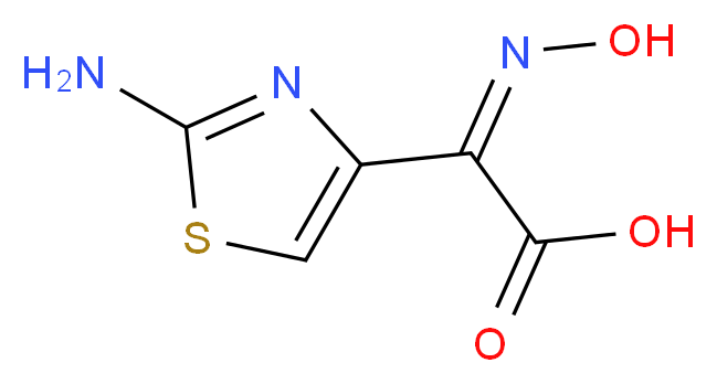 (2Z)-2-(2-amino-1,3-thiazol-4-yl)-2-(N-hydroxyimino)acetic acid_分子结构_CAS_66338-96-3