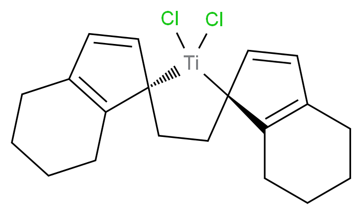 (1S,2'S)-1',1'-dichloro-4,4'',5,5'',6,6'',7,7''-octahydrodispiro[indene-1,5'-[1]titanacyclopentane-2',1''-indene]_分子结构_CAS_83462-46-8
