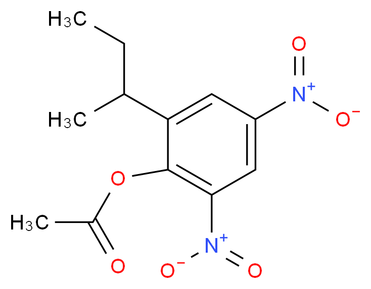 2-(butan-2-yl)-4,6-dinitrophenyl acetate_分子结构_CAS_2813-95-8