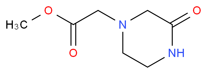 Methyl 2-(3-oxopiperazin-1-yl)acetate_分子结构_CAS_1039843-84-9)