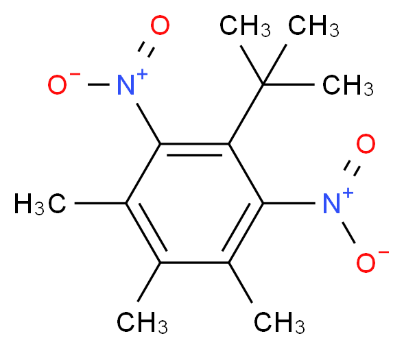 1-tert-butyl-3,4,5-trimethyl-2,6-dinitrobenzene_分子结构_CAS_145-39-1