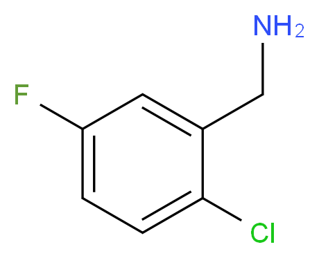 (2-chloro-5-fluorophenyl)methanamine_分子结构_CAS_202522-23-4