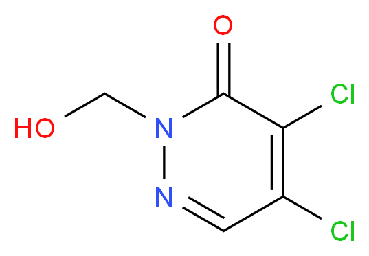 4,5-dichloro-2-(hydroxymethyl)-2,3-dihydropyridazin-3-one_分子结构_CAS_51355-97-6