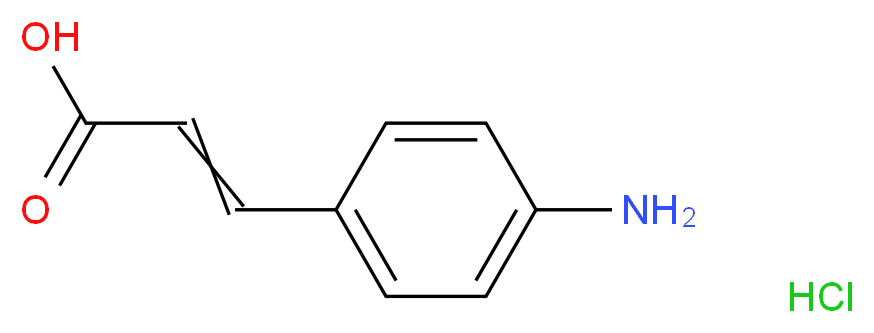 3-(4-aminophenyl)prop-2-enoic acid hydrochloride_分子结构_CAS_54057-95-3